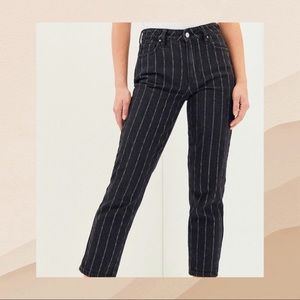 PacSun high waisted striped mom jeans